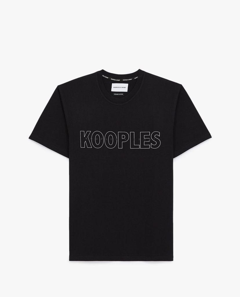 THE KOOPLES - Áo thun nam Sport Line Signature Worn Cotton Relaxed