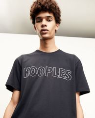 THE KOOPLES - Áo thun nam Sport Line Signature Worn Cotton Relaxed
