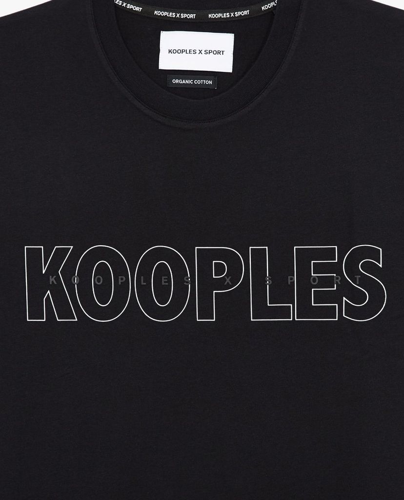 THE KOOPLES - Áo thun nam Sport Line Signature Worn Cotton Relaxed