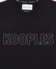 THE KOOPLES - Áo thun nam Sport Line Signature Worn Cotton Relaxed