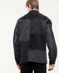 THE KOOPLES - Áo khoác denim nam túi vuông Black Denim