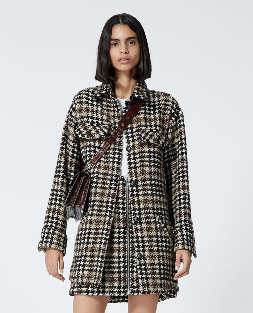 THE KOOPLES - Áo sơ mi nữ phom dài Burgundy