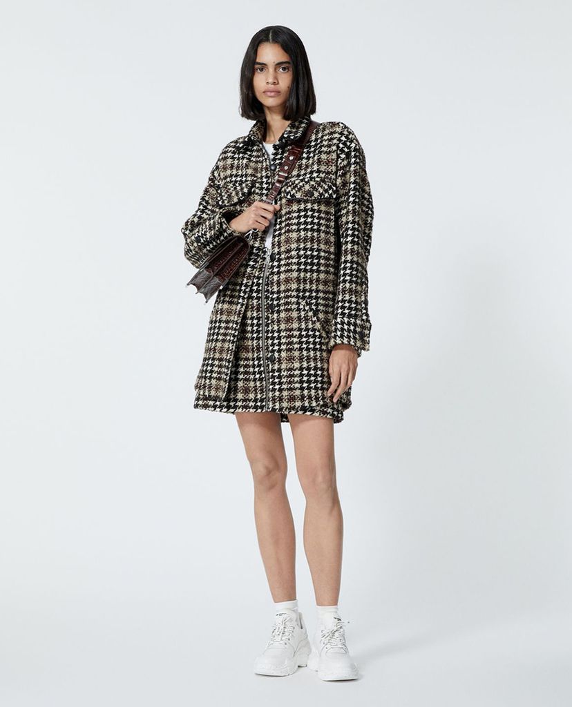 THE KOOPLES - Áo sơ mi nữ phom dài Burgundy