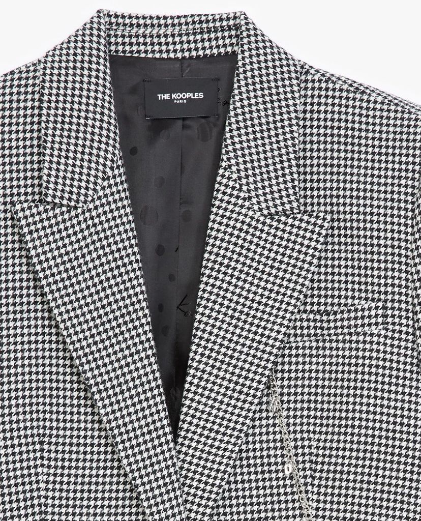 THE KOOPLES - Áo vest nữ thanh lịch Straight Cut Houndstooth