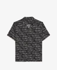 THE KOOPLES - Áo sơ mi nam tay ngắn phom suông Black And White