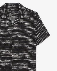 THE KOOPLES - Áo sơ mi nam tay ngắn phom suông Black And White