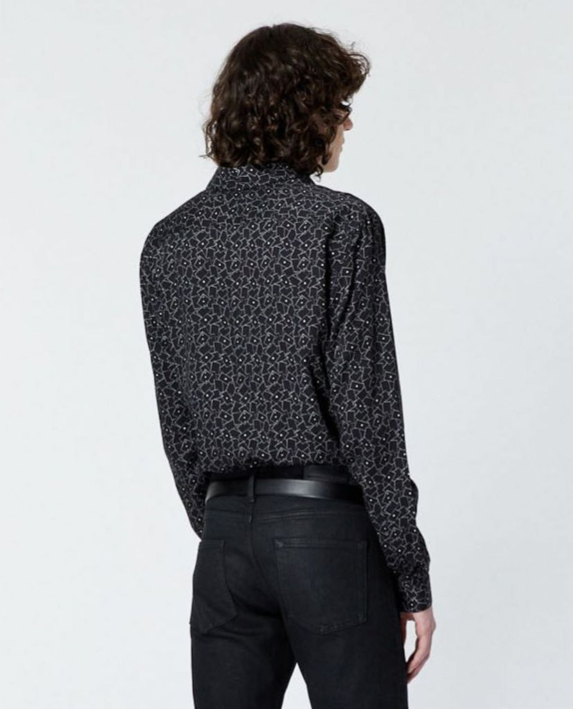 THE KOOPLES - Áo sơ mi nam tay dài phom suông Card Motif