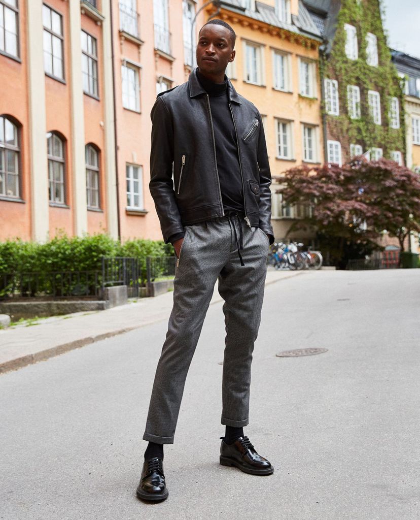 THE KOOPLES - Quần kiểu nam sọc nhuyễn Loose Wool
