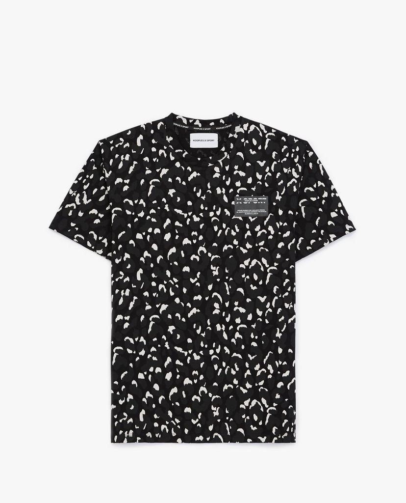 THE KOOPLES - Áo thun nam tay ngắn All Over Cotton Speckles Sport Line