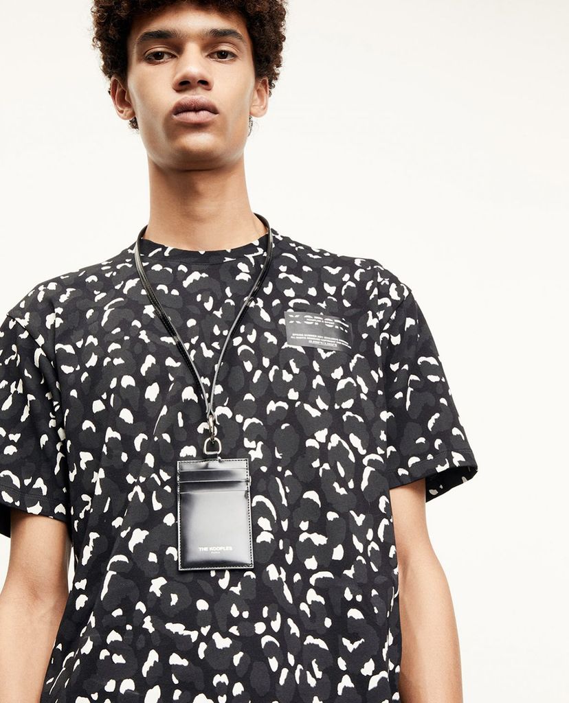 THE KOOPLES - Áo thun nam tay ngắn All Over Cotton Speckles Sport Line