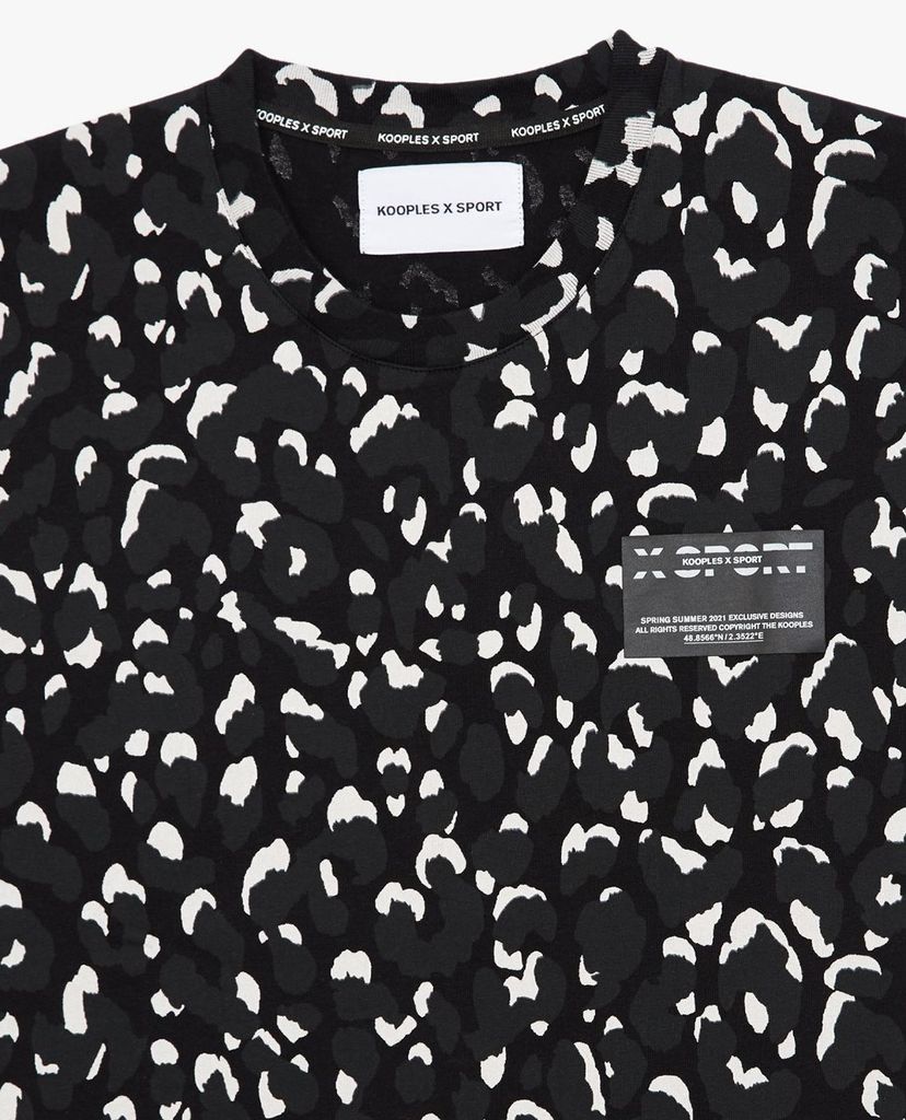 THE KOOPLES - Áo thun nam tay ngắn All Over Cotton Speckles Sport Line