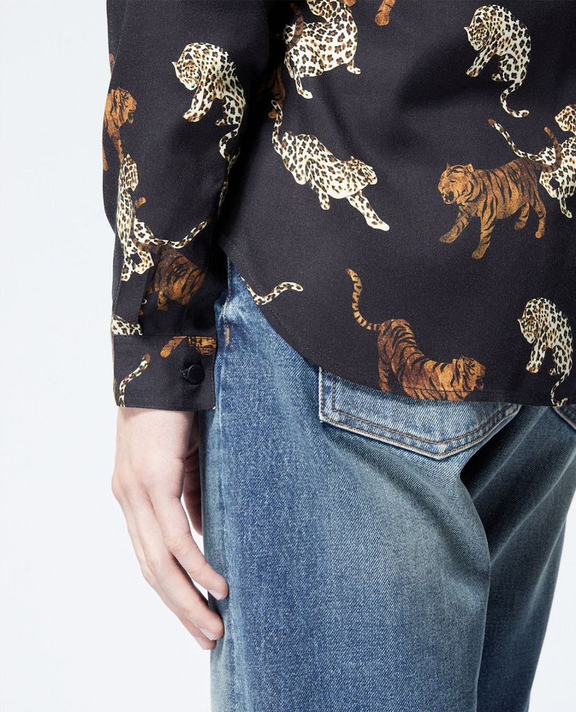THE KOOPLES - Áo sơ mi nam Black Classic Collar