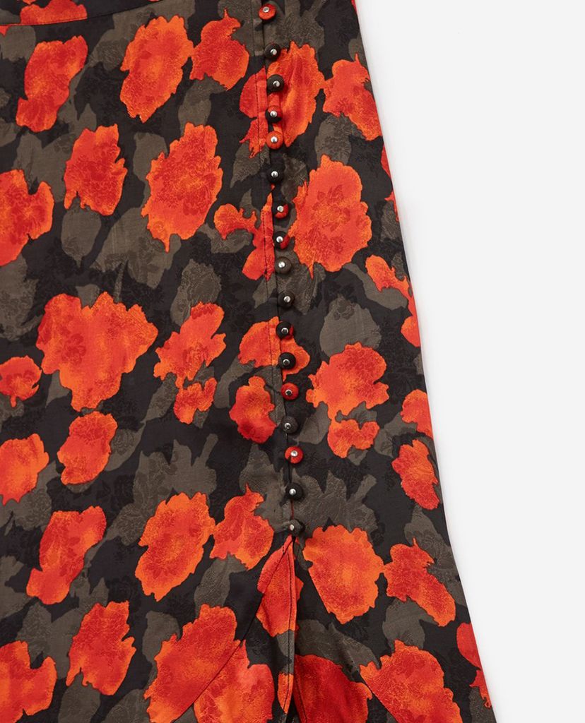 THE KOOPLES - Chân váy midi phối bèo Floral Print