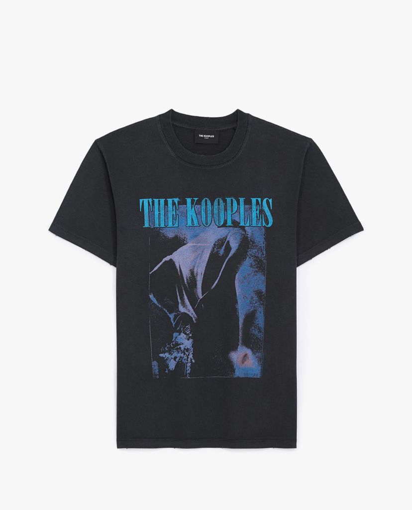 THE KOOPLES - Áo thun nam tay ngắn Faded Black