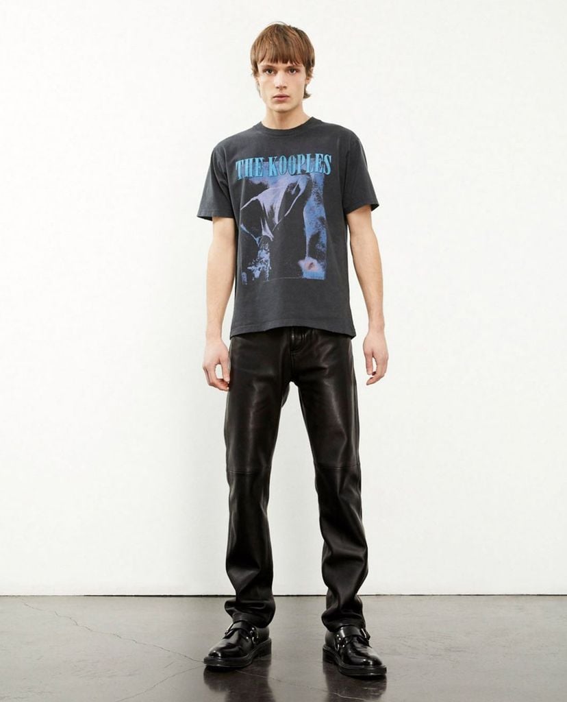 THE KOOPLES - Áo thun nam tay ngắn Faded Black