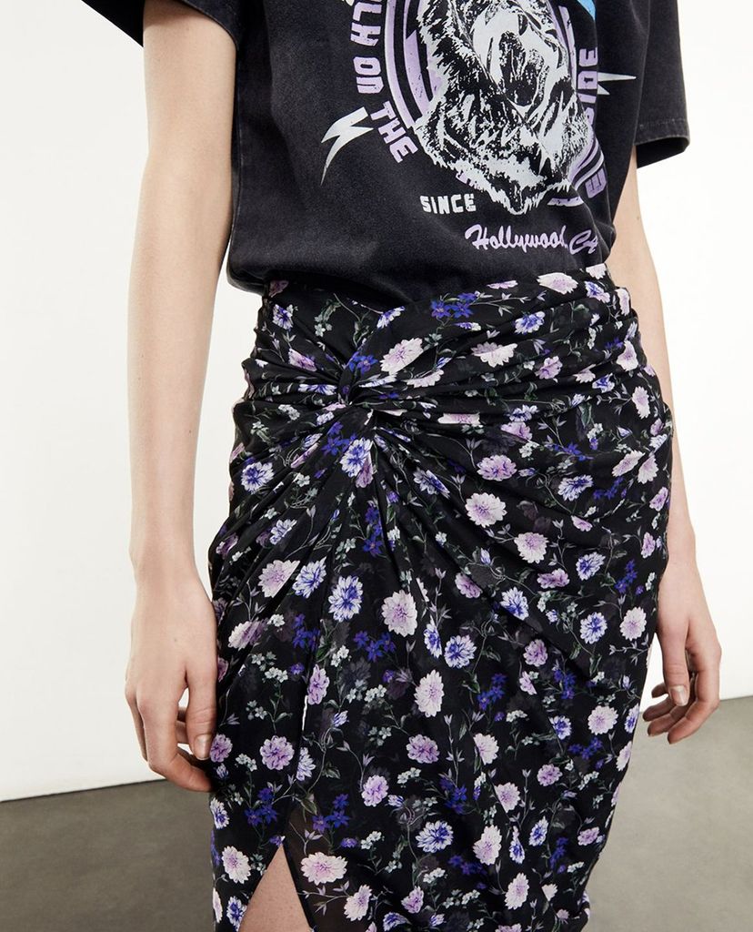 THE KOOPLES - Chân váy midi Silk With Motif And Buttons