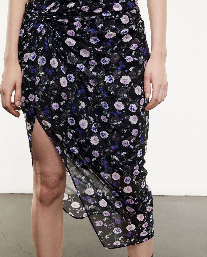 THE KOOPLES - Chân váy midi Silk With Motif And Buttons