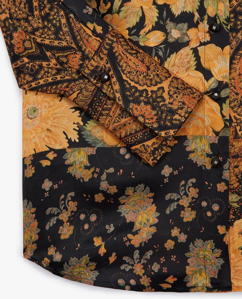 THE KOOPLES - Áo sơ mi nữ tay dài Satin Effect Flowers