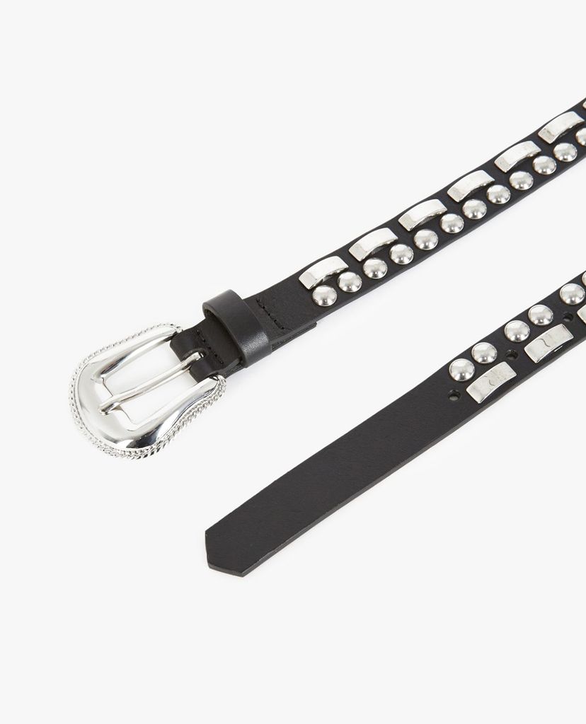THE KOOPLES - Thắt lưng nữ bản vừa Leather Belt With Studs