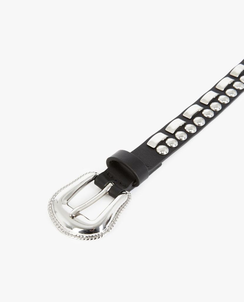 THE KOOPLES - Thắt lưng nữ bản vừa Leather Belt With Studs