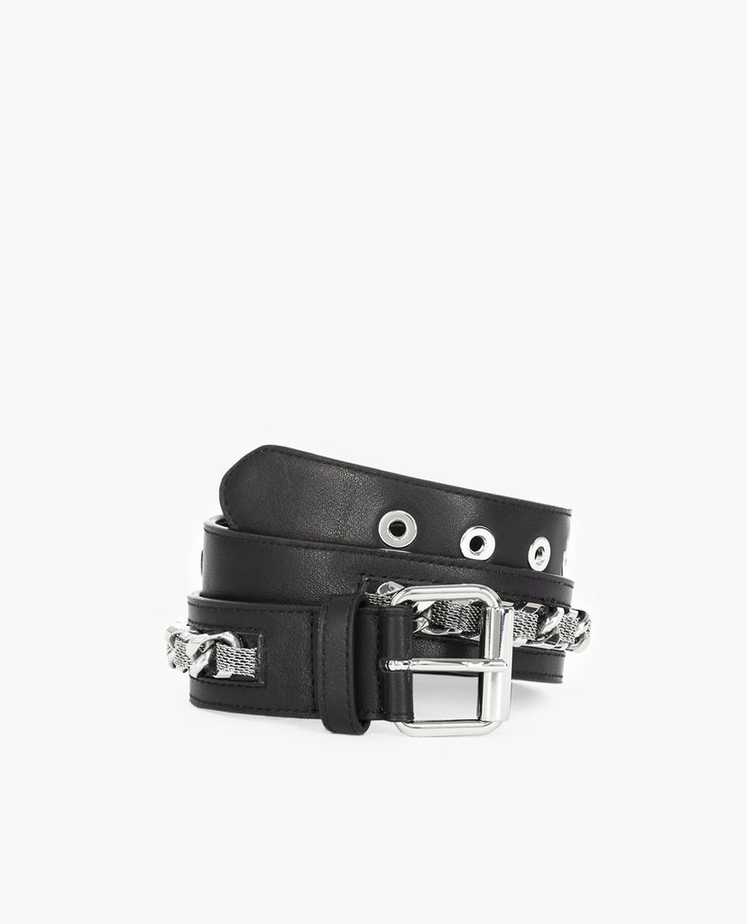 THE KOOPLES - Thắt lưng nữ bản vừa Classic Leather