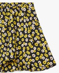 THE KOOPLES - Chân váy mini lưng cao phối họa tiết hoa thời trang