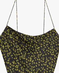 THE KOOPLES - Đầm midi hai dây phom suông Babydoll Pattern
