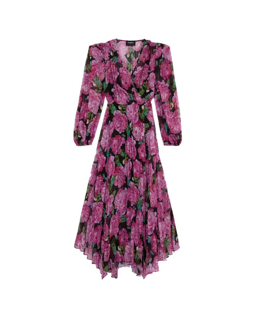 THE KOOPLES - Đầm midi họa tiết hoa Floral Pattern