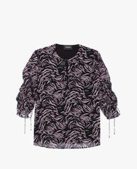 THE KOOPLES - Áo kiểu nữ phom suông Zebra Print