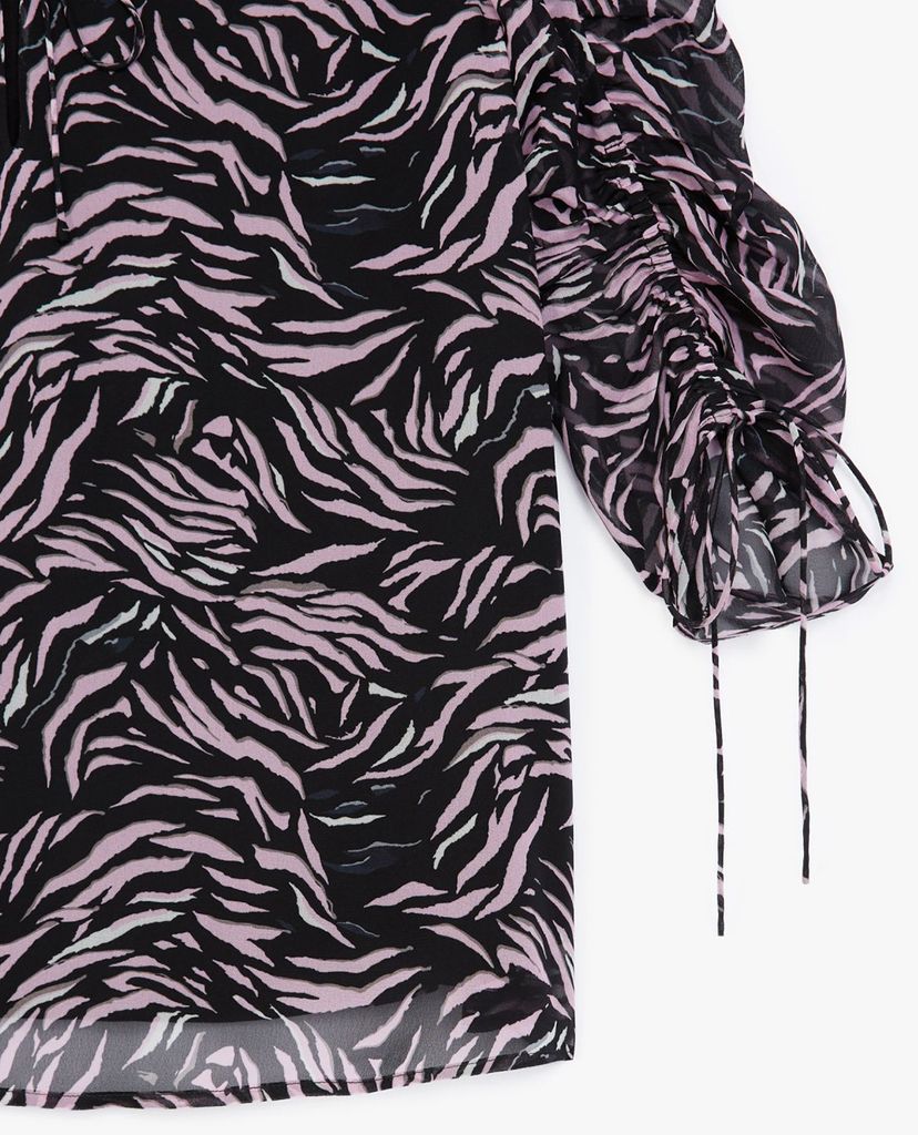 THE KOOPLES - Áo kiểu nữ phom suông Zebra Print