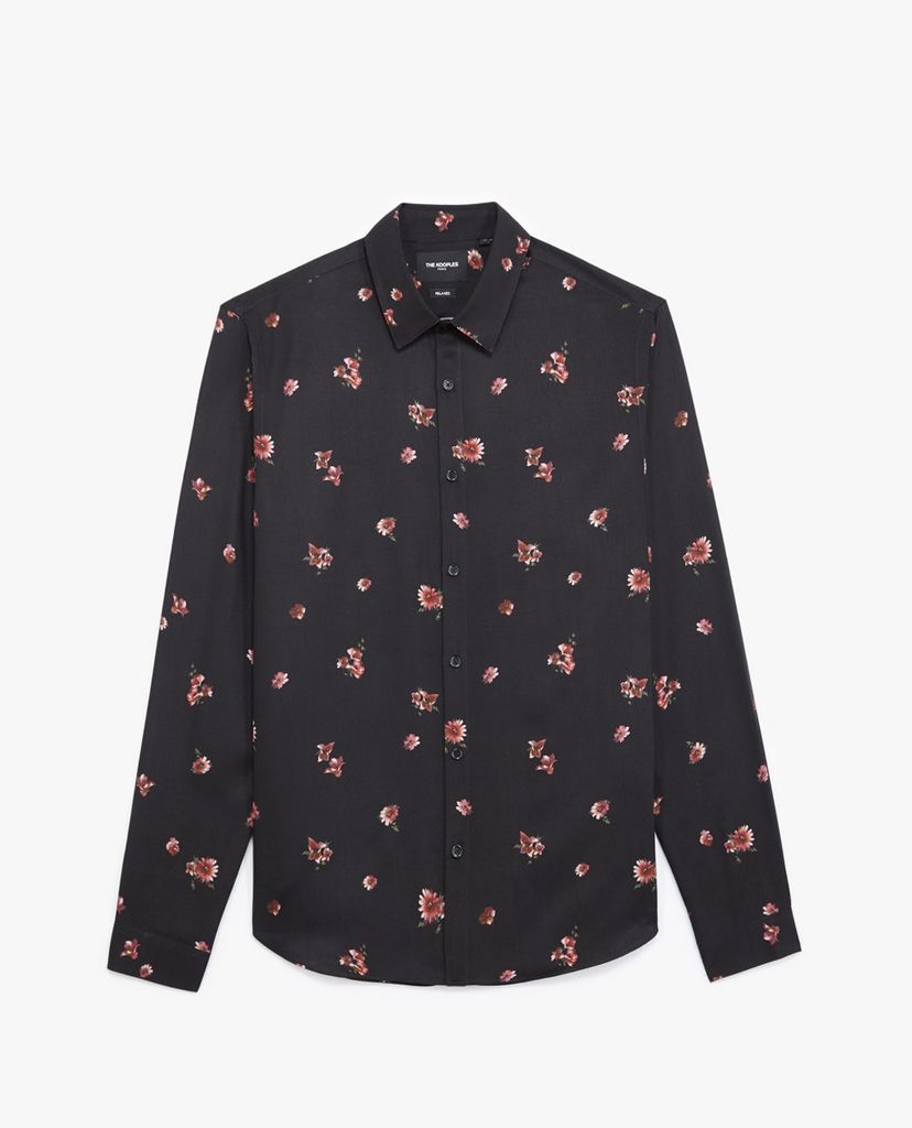 THE KOOPLES - Áo sơ mi nam tay dài in họa tiết Classic Collar