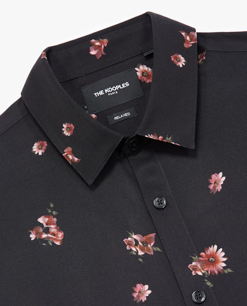 THE KOOPLES - Áo sơ mi nam tay dài in họa tiết Classic Collar