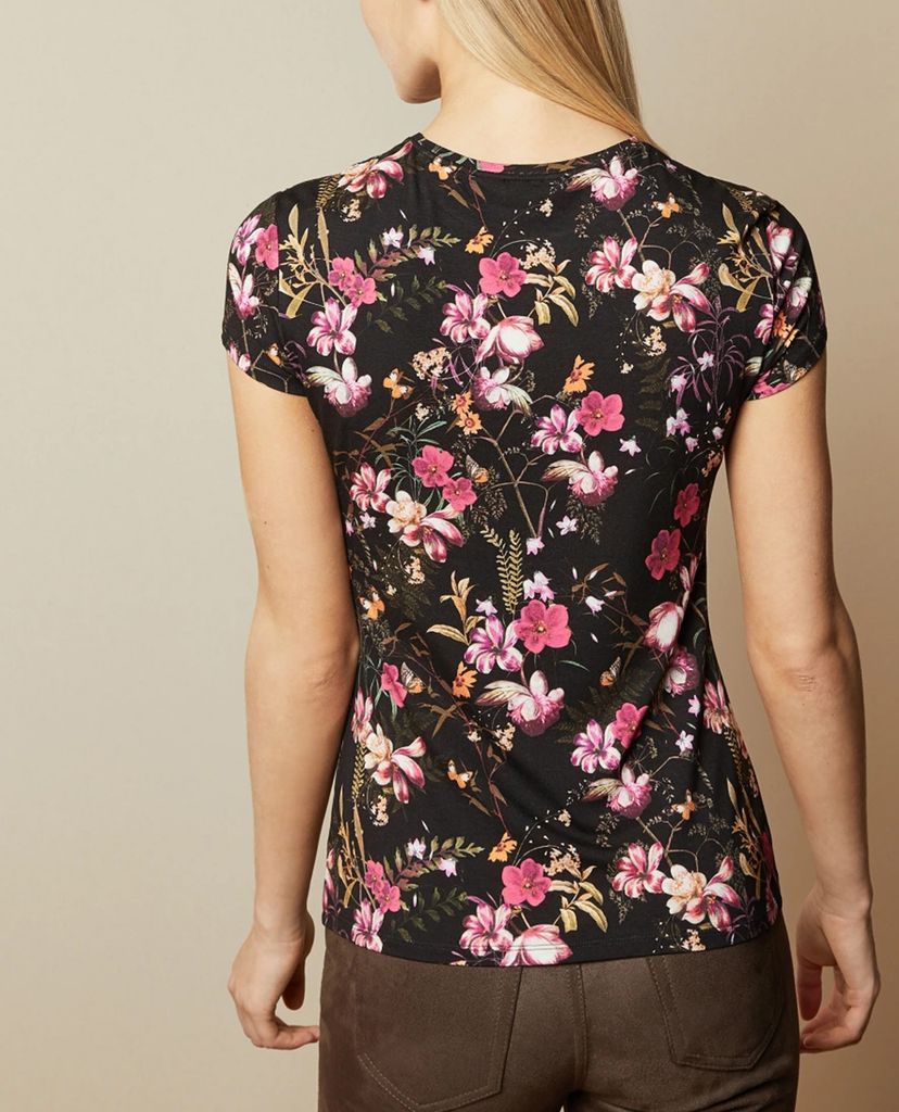 TED BAKER - Áo thun nữ ngắn tay họa tiết hoa Calba