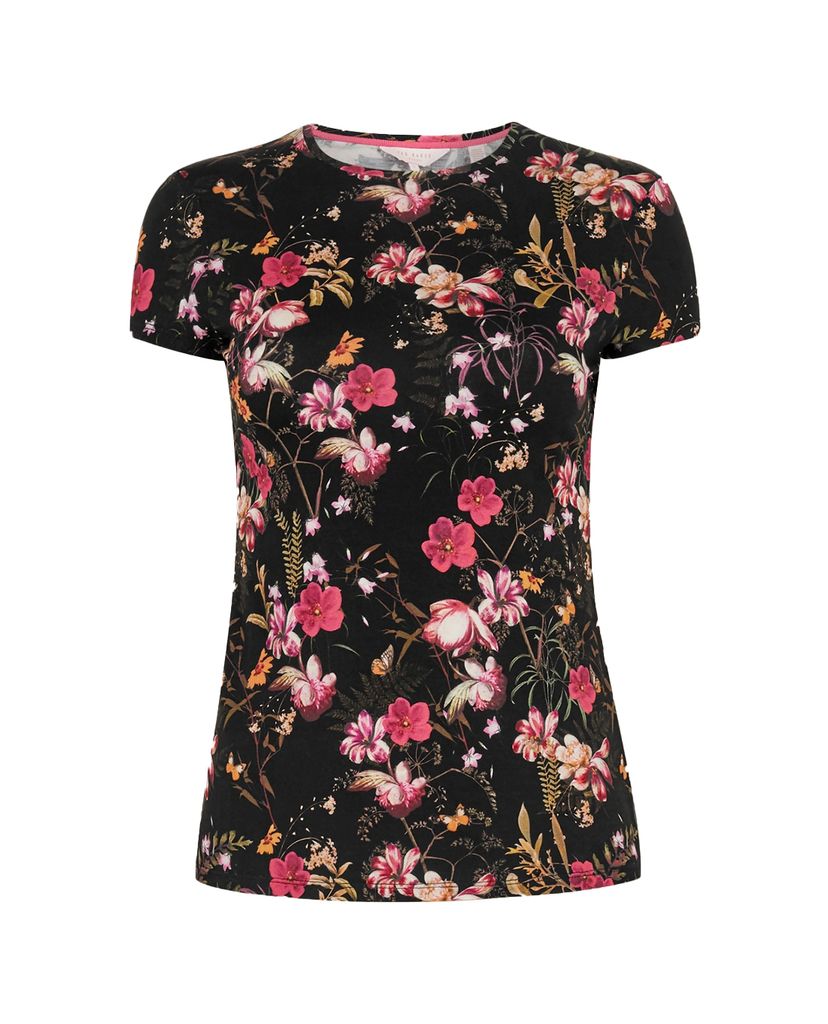 TED BAKER - Áo thun nữ ngắn tay họa tiết hoa Calba