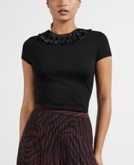 TED BAKER - Áo kiểu nữ cổ tròn viền nơ Charre