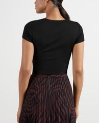 TED BAKER - Áo kiểu nữ cổ tròn viền nơ Charre