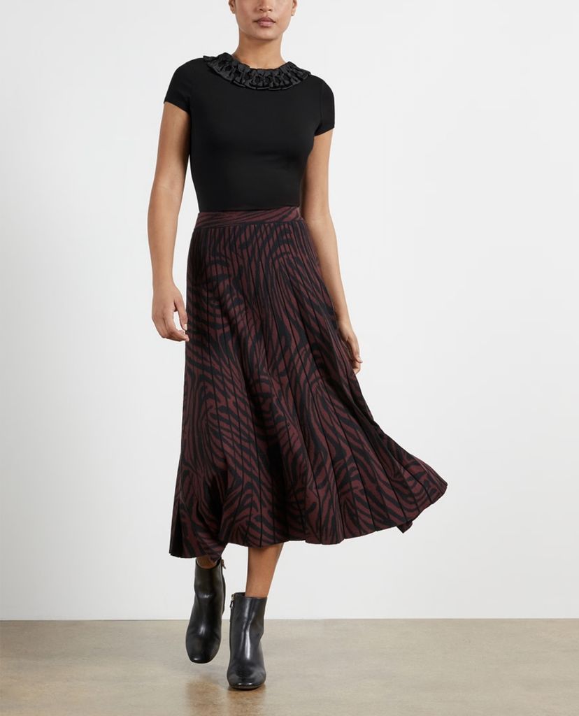 TED BAKER - Áo kiểu nữ cổ tròn viền nơ Charre