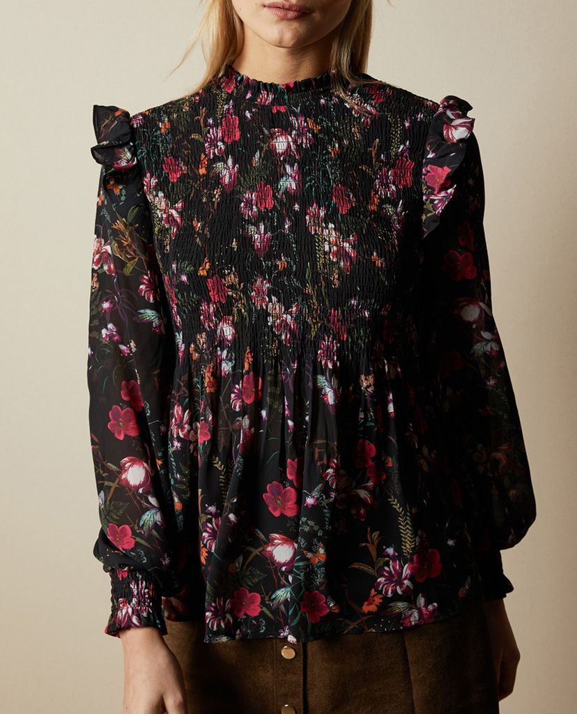 TED BAKER - Áo kiểu nữ cổ cao Enyya