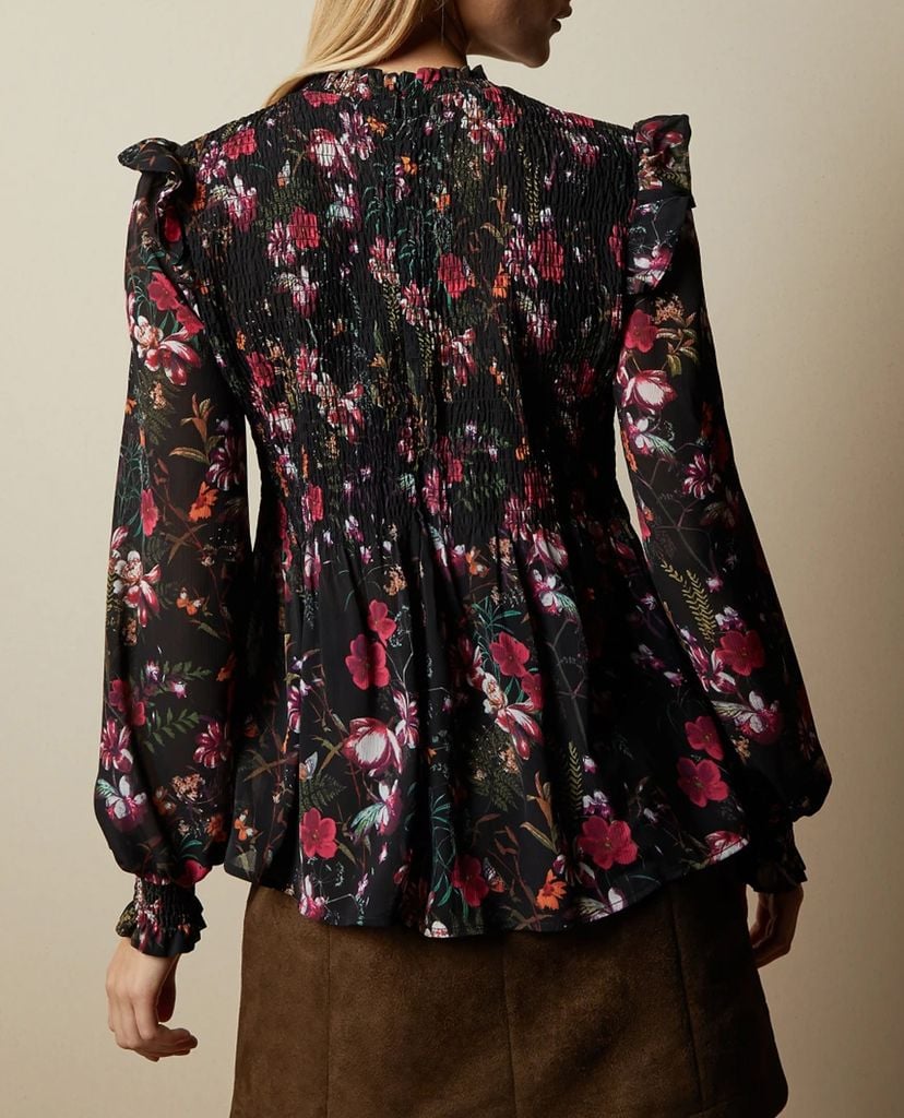 TED BAKER - Áo kiểu nữ cổ cao Enyya