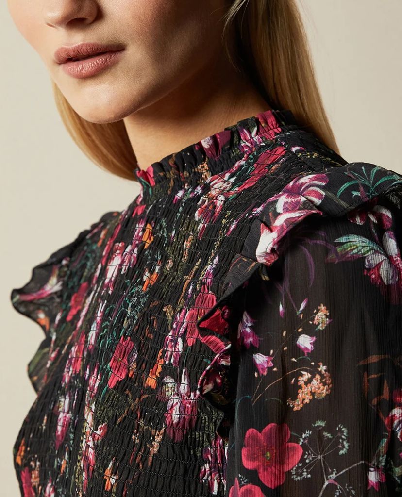TED BAKER - Áo kiểu nữ cổ cao Enyya