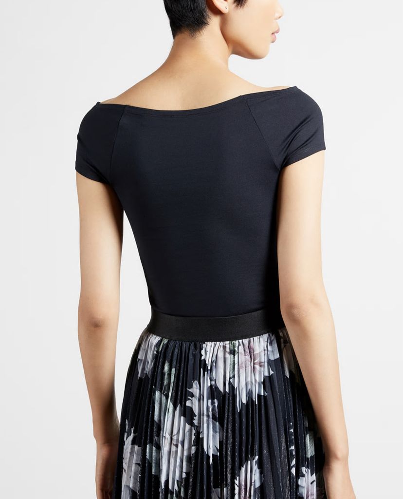 TED BAKER - Áo kiểu nữ bẹt vai phom ôm Indyaa
