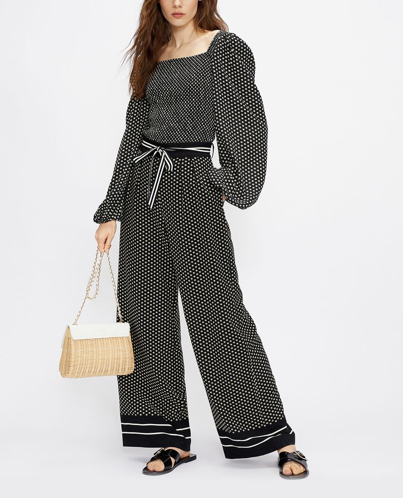 TED BAKER - Áo kiểu nữ cổ vuông tay phồng Kordeli