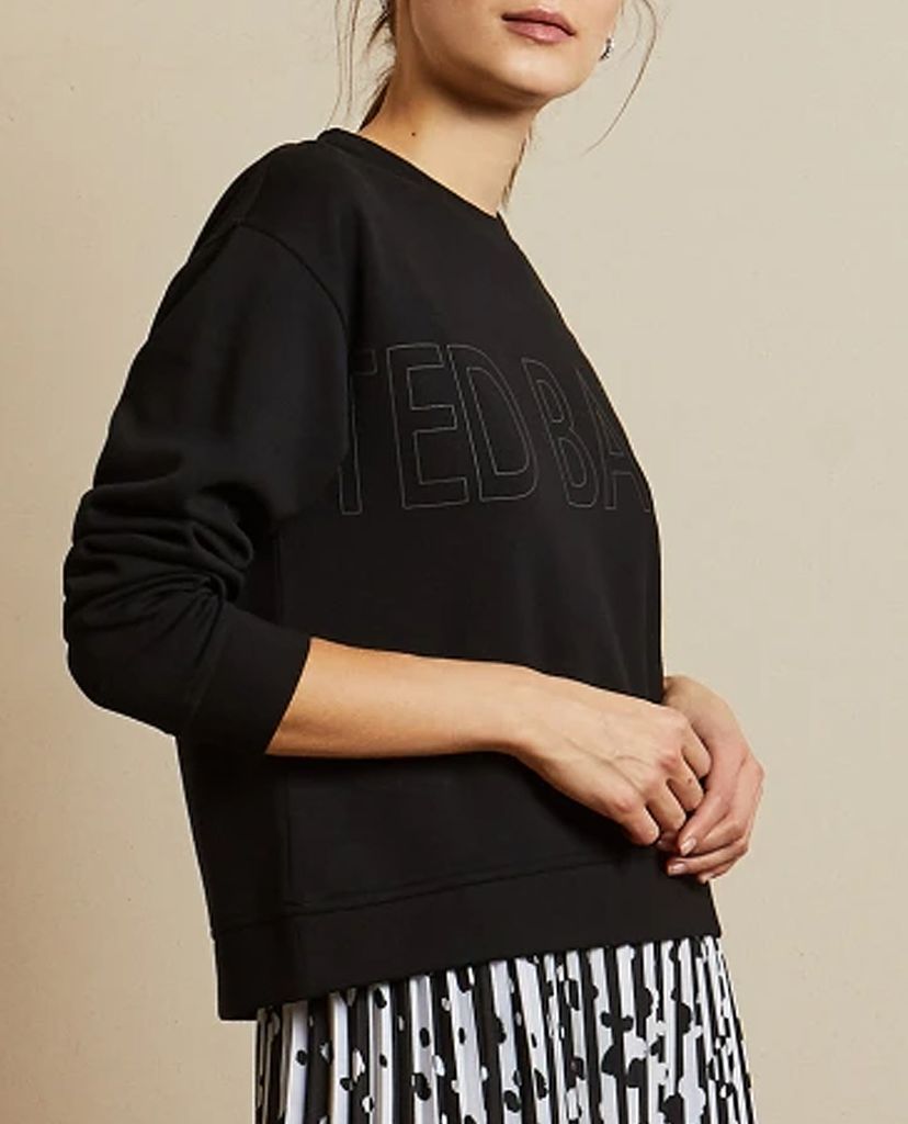 TED BAKER - Áo sweatshirt nữ tay dài in logo Lorito