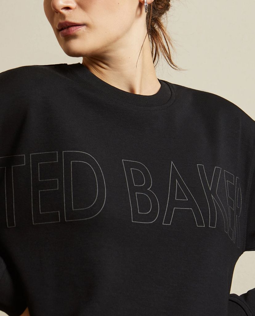 TED BAKER - Áo sweatshirt nữ tay dài in logo Lorito