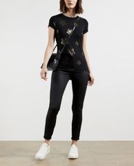 TED BAKER - Áo thun nữ tay ngắn cổ tròn Star Detail Fitted