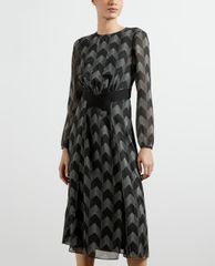 TED BAKER - Đầm mini cổ tròn tay dài Atlas Double Split