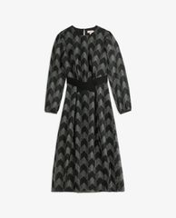 TED BAKER - Đầm mini cổ tròn tay dài Atlas Double Split