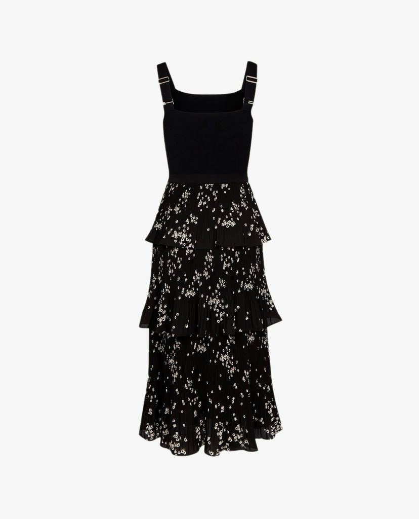 TED BAKER - Đầm midi sát nách xếp tầng Betee