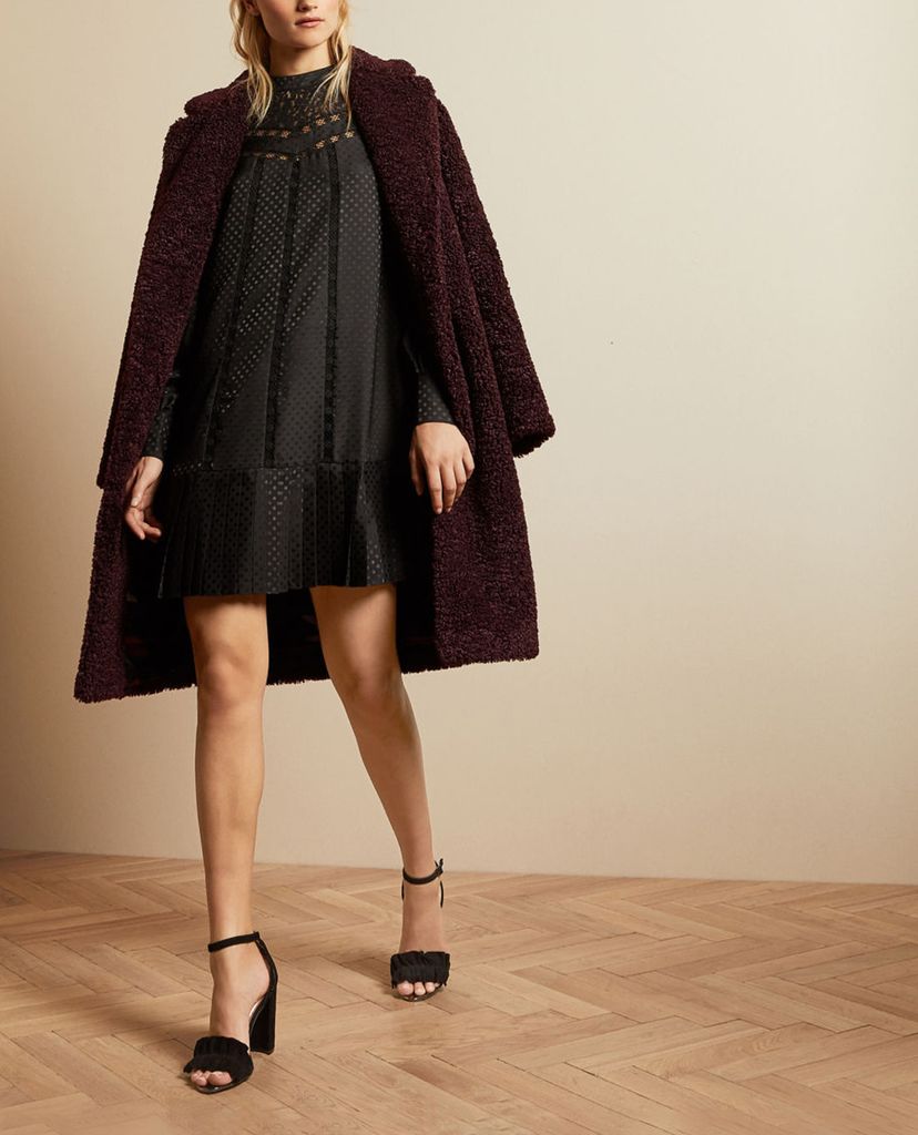 TED BAKER - Đầm mini phom suông tay dài Chllo