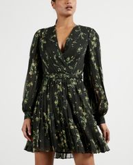 TED BAKER - Đầm mini họa tiết hoa lá Izziiy
